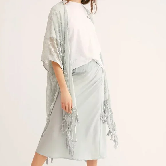 Free People Nightbird Velvet Burnout Kimono Duster - Picture 4 of 4